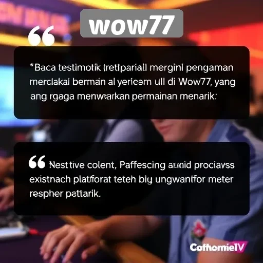 Testimoni Pemain Mengenai Pengalaman di Wow77